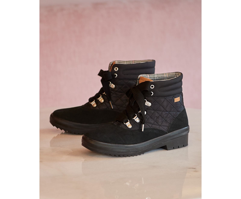 Botas Keds Mujer Negros - Camp Water-Resistant Suede W/ Thinsulate™ - 3680-OEGLZ